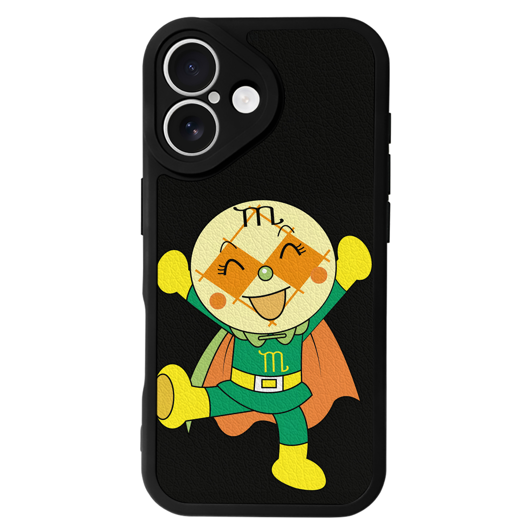 （画像用） アンパンマン Anpanman 【iPhone 16シリーズ対応】シリコンスマホケース（レザー調） 材質：シリコン